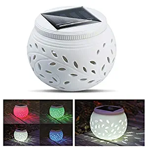 KAN-X Best Design Outdoor Lamp Solar Charging Led Colorful Smart Light Control Hollow Out, Solar Lights Outdoor - Solar Powered Desk Lamp, Solar Led Camping Lantern, Spot Light, Solar Powered Lantern