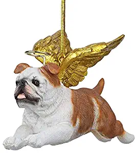 Christmas Tree Ornaments - Honor The Pooch Bulldog Holiday Angel Dog Ornaments