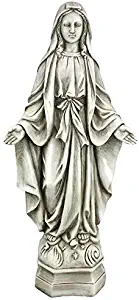 Design Toscano LY714287 Madonna of Notre Dame Garden Statue, Large, Antique Stone