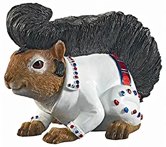 Design Toscano Elmer The Rock and Roll Squirrel Garden Statue, 7 Inch, Multicolor