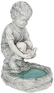 Design Toscano SH38100313 Tommy at The Turtle Pond Little Boy Statue, Full Color