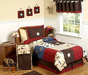 Sweet Jojo Designs 3-Piece Wild West Cowboy Western Children's Bedding Full/Queen Set