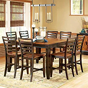 Abaco Two-Tone Cordovan Cherry 9-Piece Counter Height Dining Set