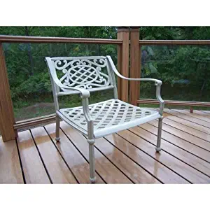 Oakland Living Tacoma Cast Aluminum Arm Chair, Beach Sand