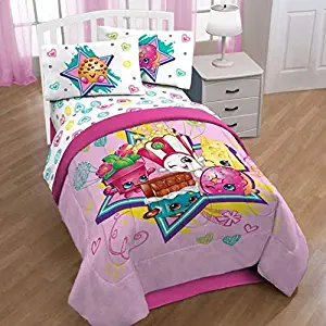 Shopkins Sweet Star with Plush Reverse Pink Comforter, Twin/Full