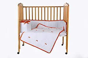 Baby Doll Bedding Forever Mine Junior Mini Crib/Port-a-Crib Bedding Set, Orange