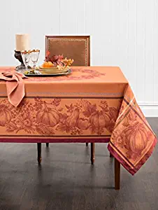 Benson Mills Harvest Royalty Engineered Yarn Dyed Jacquard Tablecloth, 60 by 104-Inch