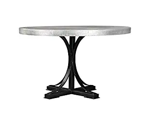 Scott Living Rochelle Collection Zinc Metal Round Dining Table