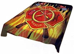 Dragon Flaming Fire Department Mink Style Queen Blanket