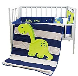 HOT Seller Dinosaurs Baby Boys Crib Bedding Set Nursery for Baby Shower Gift 6 PCS