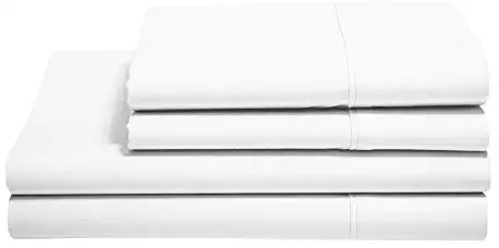 100% Cotton Sheets - Real 800 Thread Count Full 4 Piece Bed Sheet Set - Soft & Smooth Hotel Luxury 4pc Sheet Set Solid 15 inches Deep Pocket (Full, White)