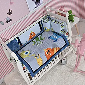 Blue Sea Monster Crib Bedding Quilt Only, Baby Bedding Girl Boy Toddler, Nursery Quilt Unisex